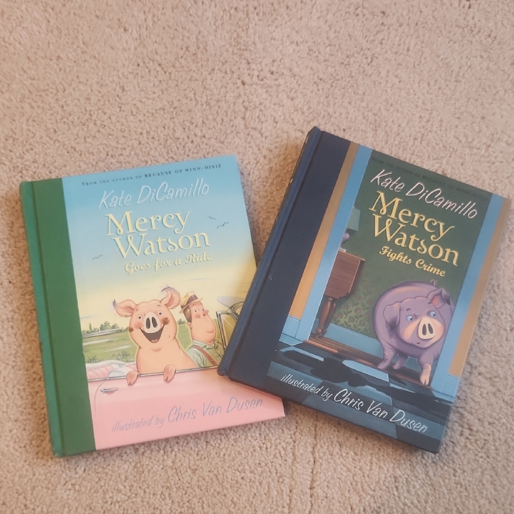 Mercy Watson Book Set by - Green and Blue Covers